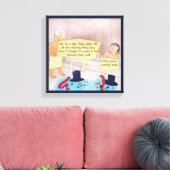 Rick London Comic Sneeuwman Canvasprint Canvas Afdruk (Insitu (Woonkamer))