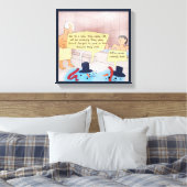 Rick London Comic Sneeuwman Canvasprint Canvas Afdruk (Insitu (Slaapkamer))