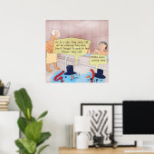Rick London Comic Sneeuwman Grappige Poster (Thuiskantoor)