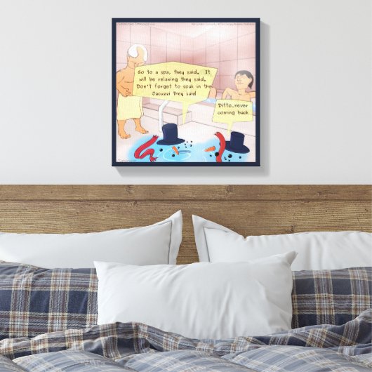 Rick London Comic Snowman Canvas Print (Insitu (Slaapkamer))