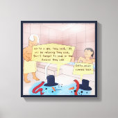 Rick London Comic Snowman Canvas Print (Voorkant)