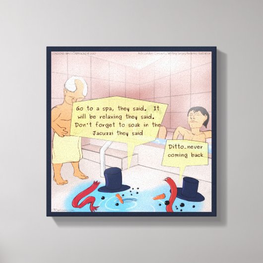 Rick London Comic Snowman Canvas Print (Voorkant)