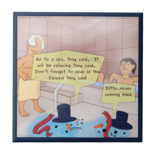 Rick London Comic Snowman Comic Ceramic Tegel Tegeltje