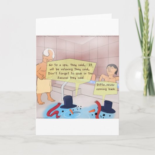 Rick London Comic Snowman Funny Gifts Feestdagen Kaart (Voorkant)