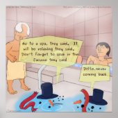 Rick London Comic Snowman Funny Poster (Voorkant)