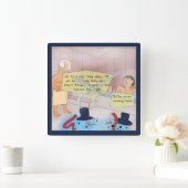 Rick London Comic Snowman Square Wall klok (Huis)