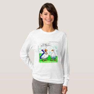 Rick London Dames LS Grappige Vampire Gans Met Bel T-shirt