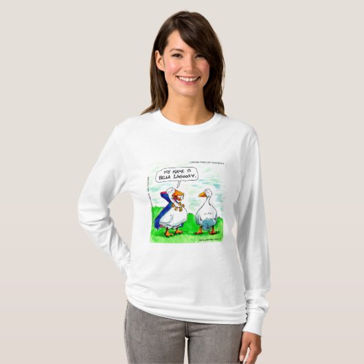 Rick London Dames LS Grappige Vampire Gans Met Bel T-shirt (Voorkant volledig)