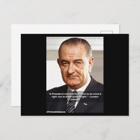 Rick London Design LBJ "Weet wat juist is" Briefkaart (Voorkant / Achterkant)