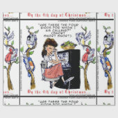 Rick London Ernestine Calling Birds Kerstmis Cadeaupapier (Vlak)