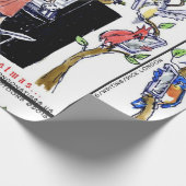 Rick London Ernestine Calling Birds Kerstmis Cadeaupapier (Hoek)