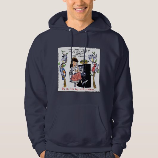 Rick London Ernestine Calling Birds Xmas Hoodie (Voorkant)