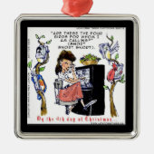 Rick London Ernestine Calling Birds Xmas Metalen Ornament (Voorkant)