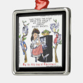 Rick London Ernestine Calling Birds Xmas Metalen Ornament (Links)