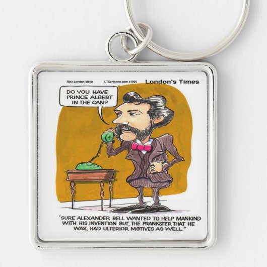 Rick London Funny Alexander Bell Phone Prank Sleutelhanger (Voorkant)