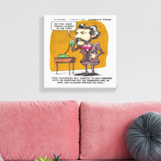Rick London Funny Alexander Bell PhonePrank Print (Insitu (Woonkamer))