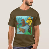 Rick London Funny Beren met horloges Comic T-shirt (Voorkant)