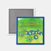 Rick London Funny Border Collie Flower Comic Magneet (Voorkant / Achterkant)