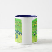 Rick London Funny Border Collie Flower Comic Mok (Midden)