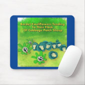 Rick London Funny Border Collie Flower Comic Muismat (Met muis)