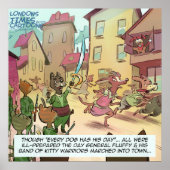 Rick London Funny Cats Vs Dogs Poster (Voorkant)