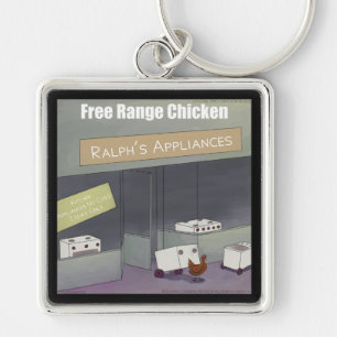 Rick London Funny Free Range Chicken Sleutelhanger