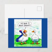 Rick London Funny Goose Vampire Wearing Bells Briefkaart (Voorkant / Achterkant)