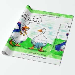 Rick London Funny Goose Vampire Wearing Bells Cadeaupapier