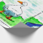 Rick London Funny Goose Vampire Wearing Bells Cadeaupapier (Hoek)