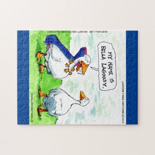 Rick London Funny Goose Vampire Wearing Bells Legpuzzel (Horizontaal)