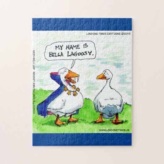 Rick London Funny Goose Vampire Wearing Bells Legpuzzel (Verticaal)
