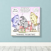 Rick London Funny Hindenburg Canvas Print (Insitu (Houten vloer))