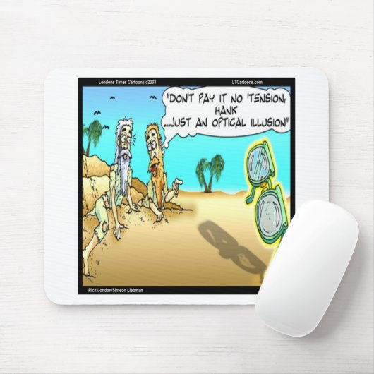 Rick London Funny Optical Optometrist Illusion Muismat (Met muis)