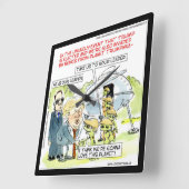 Rick London Funny Planet Trump Square Wall klok (Hoek)