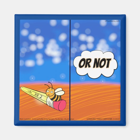 Rick London Funny Shakespeare Hamlet Bee Magneet (Voorkant)