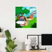 Rick London Funny Slug Traffic Cop Poster (Thuiskantoor)