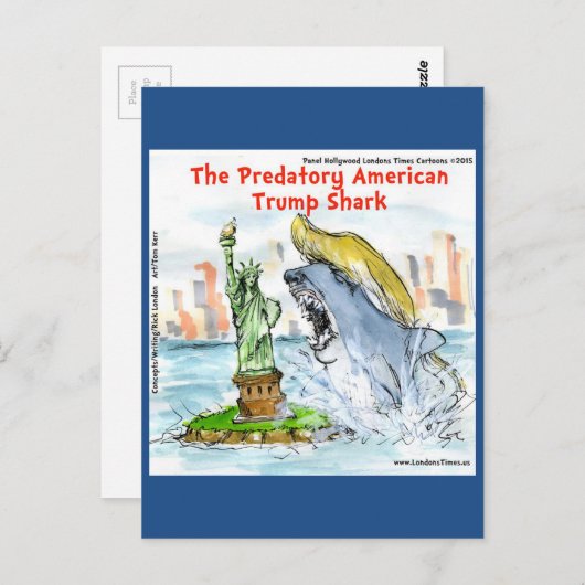 Rick London Funny Trump Shark Briefkaart (Voorkant / Achterkant)
