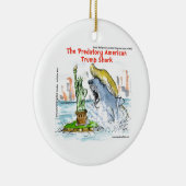 Rick London Funny Trump Shark Keramisch Ornament (Rechts)