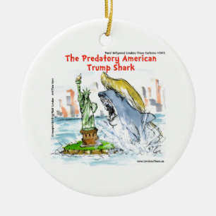 Rick London Funny Trump Shark Keramisch Ornament