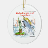 Rick London Funny Trump Shark Keramisch Ornament (Links)