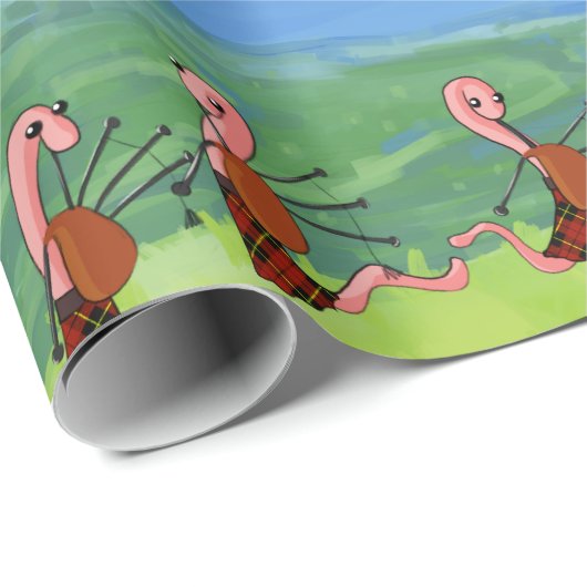 Rick London Funny Worms of Scotland Comic Cadeaupapier (Rol Hoek)