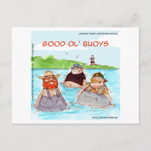 Rick London Good Ol' Buoys Funny Comic Briefkaart (Voorkant)
