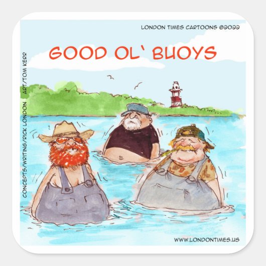 Rick London Good Ol' Buoys Grappige Sticker (Voorkant)