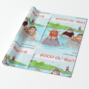 Rick London Good Ol' Buoys Grappige Strip Cadeaupapier