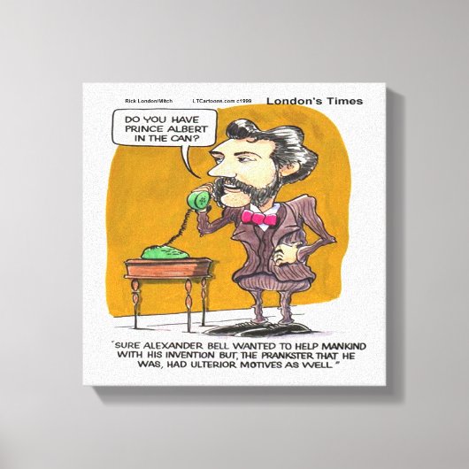 Rick London Grappige Alexander Bell Telefoon Grap Canvas Afdruk (Voorkant)