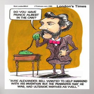 Rick London Grappige Alexander Bell Telefoon Grap  Poster