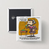 Rick London Grappige Alexander Bell Telefoon Grap Vierkante Button 5,1 Cm (Voorkant /achterkant)