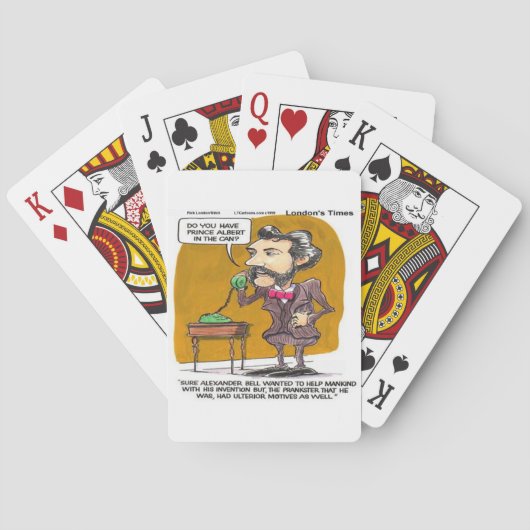 Rick London Grappige Alexander Bell Telefoon Grapj Pokerkaarten (Achterkant)