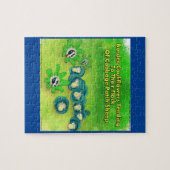 Rick London Grappige Border Collie Bloem Strip Legpuzzel (Horizontaal)