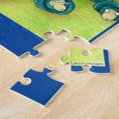 Rick London Grappige Border Collie Bloem Strip Legpuzzel (Zijkant)